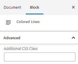 Default Settings Sidebar - Gutenberg Block Development